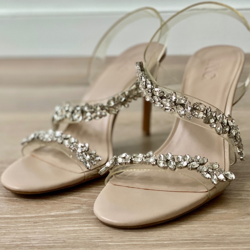 i .n .c Womens Embellished Slip On Heels, Size 8